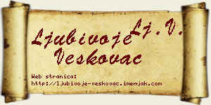 Ljubivoje Veškovac vizit kartica